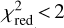 Mathematical equation: $\chi _{{\rm{red}}}^{\rm{2}} < 2$