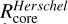 $R_{{\rm{core}}}^{Herschel}$
