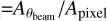 $ = {{{A_{{\theta _{{\rm{beam}}}}}}} \mathord{\left/ {\vphantom {{{A_{{\theta _{{\rm{beam}}}}}}} {{A_{{\rm{pixel}}}}}}} \right. \kern-\nulldelimiterspace} {{A_{{\rm{pixel}}}}}}$