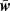$ \bar{{\boldsymbol{w}}} $