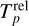 $T_p^{{\rm{rel}}}$