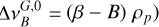 $\Delta v_B^{G,0}\left( {\beta - B} \right)\left. {{\rho _p}} \right)$