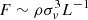 $ F\sim \rho \sigma_v^3 L^{-1} $