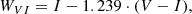 $$ \begin{aligned} W_{VI} = I - 1.239\cdot (V-I), \end{aligned} $$