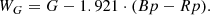 $$ \begin{aligned} W_{G} = G - 1.921\cdot (Bp - Rp). \end{aligned} $$