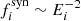 $ f_i^{\rm syn}\sim E_i^{-2} $