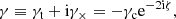 $$ \begin{aligned} \gamma \equiv \gamma _\mathrm{t} + \mathrm{i} \gamma _\times = -\gamma _\mathrm{c} \mathrm{e} ^{-2\mathrm{i} \zeta }, \end{aligned} $$