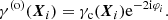 $$ \begin{aligned} \gamma ^{(\mathrm{o} )}(\boldsymbol{X}_i)=\gamma _\mathrm{c} (\boldsymbol{X}_i)\mathrm{e} ^{-2\mathrm{i} \varphi _i}. \end{aligned} $$