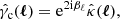 $$ \begin{aligned} \hat{\gamma }_\mathrm{c} (\boldsymbol{\ell })=\mathrm{e} ^{2\mathrm{i} \beta _\ell }\hat{\kappa }(\boldsymbol{\ell }), \end{aligned} $$