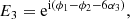 $$ \begin{aligned} E_3 = \mathrm{e} ^{\mathrm{i} (\phi _1-\phi _2-6\alpha _3)}, \end{aligned} $$