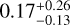 $0.17_{ - 0.13}^{ + 0.26}$