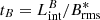 $ t_{B} = L_{\rm int}^B/B_{\rm rms}^* $