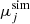 $ \mu_j^{{\rm sim}} $