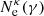 $ N_{\rm e}^\kappa(\gamma) $