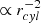 $ \propto r_{cyl}^{-2} $