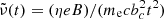 $ \tilde{\nu}(t) = (\eta e B)/(m_{\mathrm{e}} c b_c^2 t^2) $