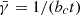 $ \bar{\gamma} = 1/(b_c t) $