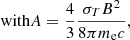 $$ \begin{aligned} \text{ with} A=\frac{4}{3} \frac{\sigma _T B^2}{8 \pi m_{\rm e} c}, \end{aligned} $$