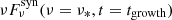 $ \nu F_{\nu}^{\mathrm{syn}}(\nu=\nu_{*},t=t_{\mathrm{growth}}) $