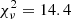 $ \chi_\nu^2=14.4 $