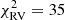 $ \chi_{\rm RV}^2 = 35 $
