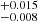 $ ^{+0.015}_{-0.008} $