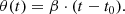 $$ \begin{aligned} \theta (t) = \beta \cdot (t- t_0) . \end{aligned} $$