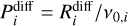 $$P_i^{{\rm{diff}}} = R_i^{{\rm{diff}}}/{\nu _{0,i}}$$