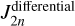 $J_{2n}^{{\rm{differential}}}$