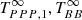 $ {T^\infty_{PPP, 1}},{T^\infty_{BB}} $