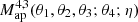$ {M^{4,3}_{\rm ap}}(\theta_1,\theta_2,\theta_3; \theta_4; \eta) $