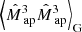 $ {\left\langle{{\hat{M}_{\text{ ap}}}^3}{{\hat{M}_{\text{ ap}}}^3}\right\rangle}_{\mathrm{G}} $