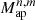 $ {M^{n,m}_{\rm ap}} $