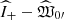 $ {\widehat{I}}_{+}-\widehat{\mathfrak{W}}_{0\prime} $