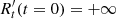 $ R_t^\prime(t=0)=+\infty $