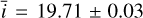 $\bar i = 19.71 \pm 0.03$