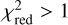 Mathematical equation: $\chi _{{\rm{red}}}^2 > 1$