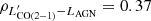 Mathematical equation: $ \rho_{L^\prime_{{\rm CO(2-1)}}-L_{\rm AGN}}=0.37 $