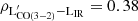 Mathematical equation: $ \rm \rho_{L^{\prime}_{CO(3-2)}-L_{\mathrm{IR}}}=0.38 $