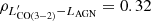 Mathematical equation: $ \rho_{L^\prime_{{\rm CO(3-2)}}-L_{\rm AGN}}=0.32 $