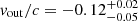 $ {v}_{\mathrm{out}}/c = -0.12^{+0.02}_{-0.05} $