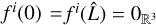 Mathematical equation: ${f^i}\left( 0 \right) = {f^i}\left( {\hat L} \right) = {0_{{^3}}}$