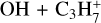 Mathematical equation: ${\rm{OH}} + {{\rm{C}}_3}{\rm{H}}_7^ + $
