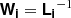 $ \boldsymbol{\mathsf{W_i}} = \boldsymbol{\mathsf{L_i}}^{-1} $
