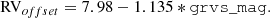 $$ \begin{aligned} \mathrm {RV}_{offset} = 7.98 - 1.135 * \mathtt {grvs\_mag} . \end{aligned} $$