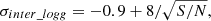 $$ \begin{aligned} \sigma _{inter\_logg}=-0.9 + 8/\sqrt{S/N} ,\end{aligned} $$