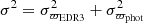 $ \sigma^2=\sigma_{\varpi_{\rm EDR3}}^2+\sigma_{\varpi_{\rm phot}}^2 $
