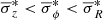 $ \overline{\sigma}^*_z < \overline{\sigma}^*_\phi < \overline{\sigma}^*_R $