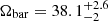 $ \Omega_{\mathrm{bar}} = 38.1^{+2.6}_{-2} $