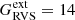 $ G_{\mathrm{RVS}}^{\mathrm{ext}} = 14 $